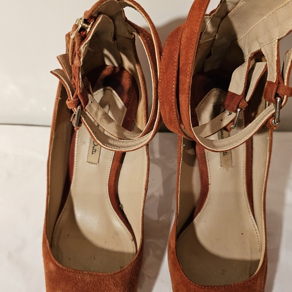 MASSIMO DUTTI | HEELS IN SUEDE Sz 39. Dark orange color $148 - Picture 5 of 10
